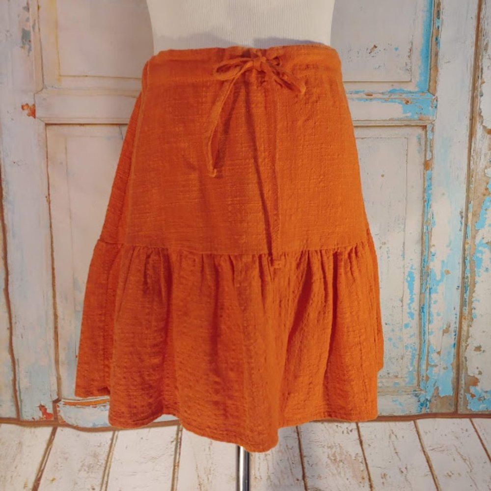 Rhythm. drawstring & elastic band skirt  / size 4 / orange